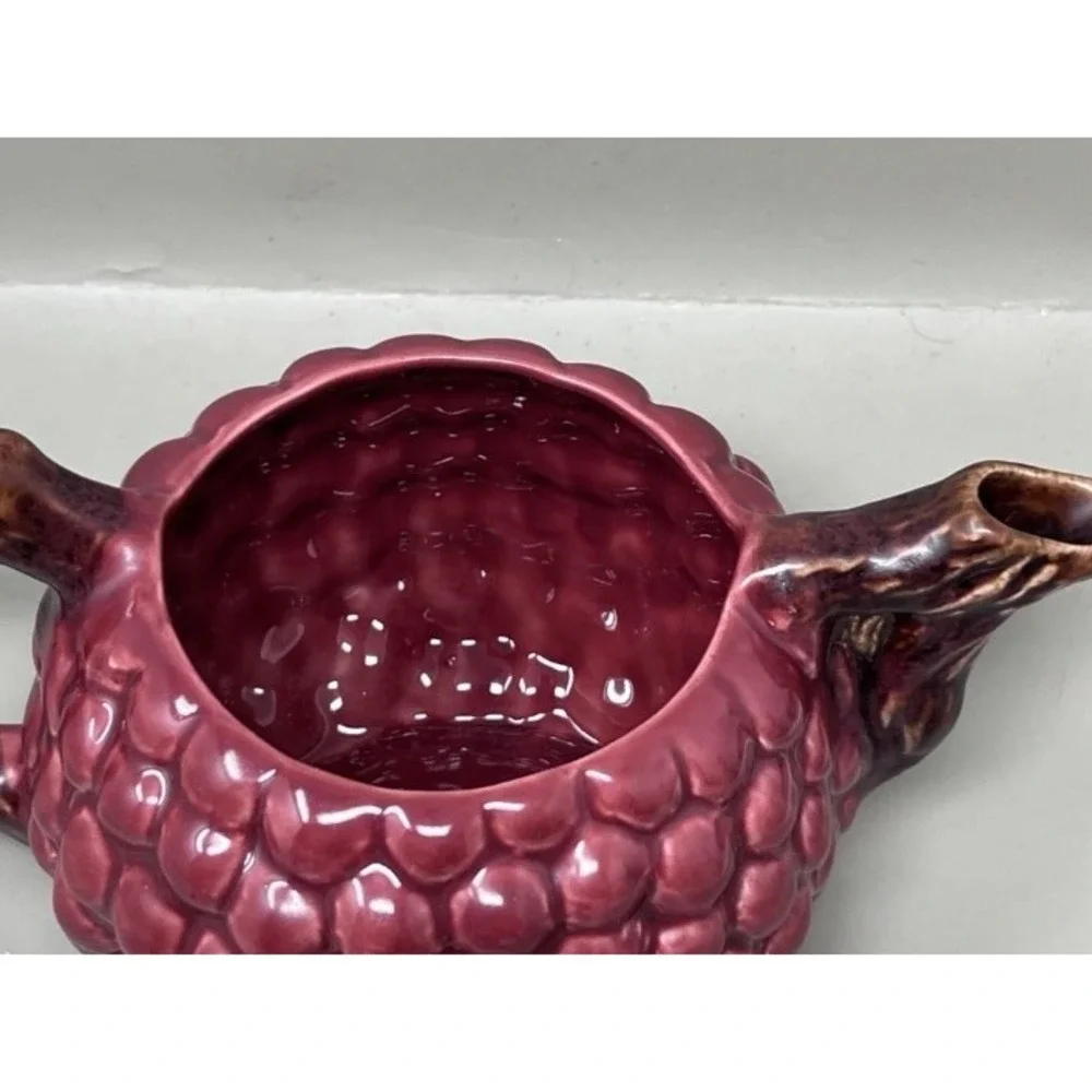 Vintage Jay Willfred Andrea by Sadek Majolica Raspberry Teapot Portugal Berry